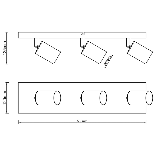 LED-Deckenleuchte Jello - Eisen - 3-flammig