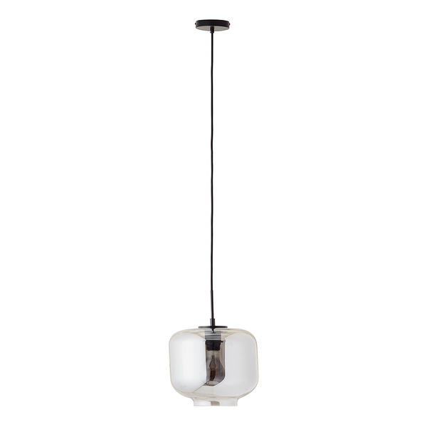 Pendelleuchte Kleon II - Rauchglas / Eisen - 1-flammig