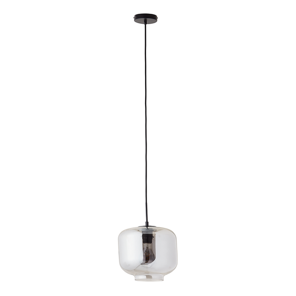 Pendelleuchte Kleon II - Rauchglas / Eisen - 1-flammig