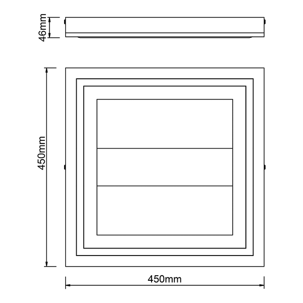 LED-Deckenleuchte Rhea II - Kunststoff / Eisen - 1-flammig