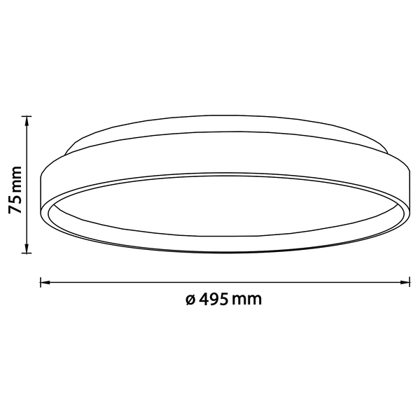 LED-Deckenleuchte Alson - Kunststoff / Eisen - 1-flammig