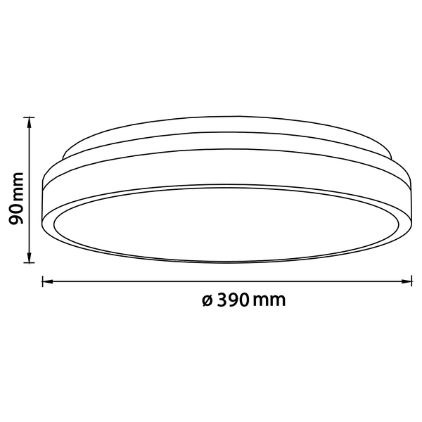 LED-Deckenleuchte Brodsky - Kunststoff / Eisen - 1-flammig