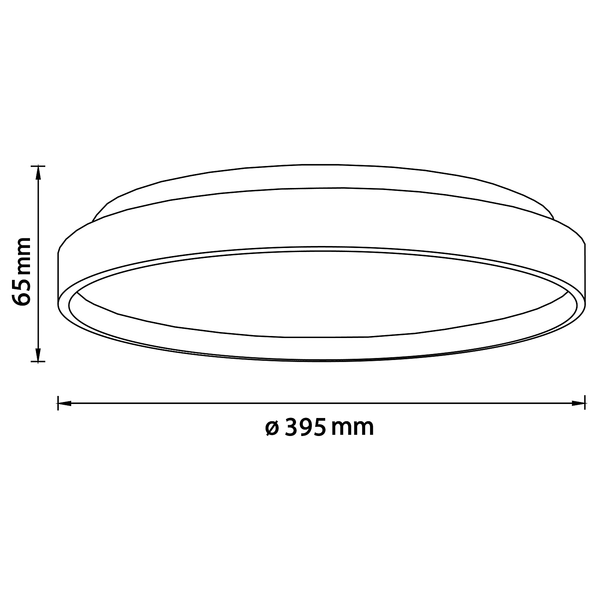 LED-Deckenleuchte Alson - Polyethylen / Gummibaum massiv - 1-flammig
