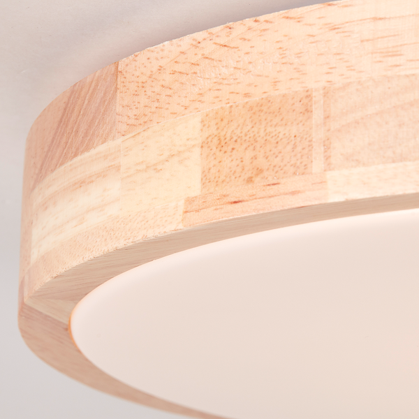 LED-Deckenleuchte Moreen - Polyethylen / Gummibaum massiv - 1-flammig