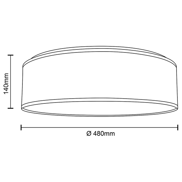 Deckenleuchte Aniela - Leinen / Eisen - 3-flammig