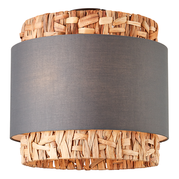 Deckenleuchte Waterlilly - Leinen / Pflanzenblatt - 2-flammig