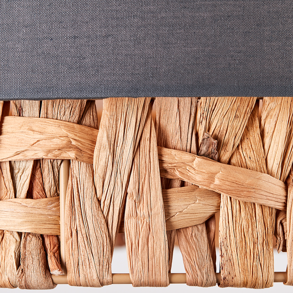 Deckenleuchte Waterlilly - Leinen / Pflanzenblatt - 2-flammig