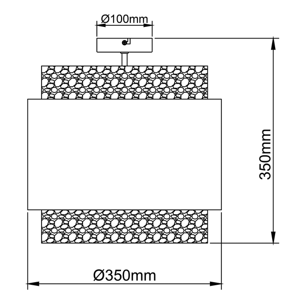Deckenleuchte Waterlilly - Leinen / Pflanzenblatt - 2-flammig