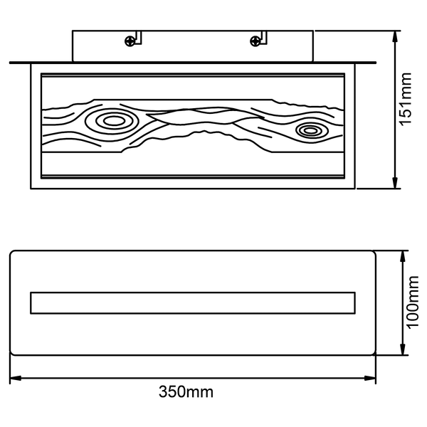 LED-Wandleuchte Chaumont - Kunststoff / Aluminium - 1-flammig