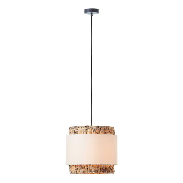 Pendelleuchte Waterlilly I - Leinen / Pflanzenblatt - 1-flammig - Beige