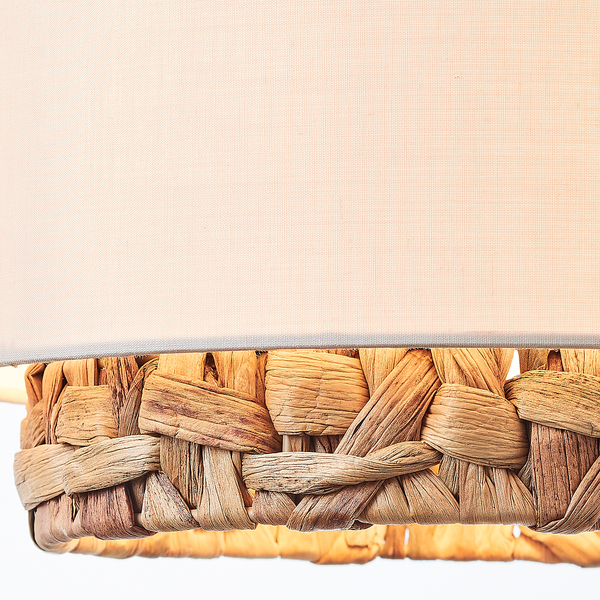 Pendelleuchte Waterlilly II - Leinen / Pflanzenblatt - 3-flammig - Beige