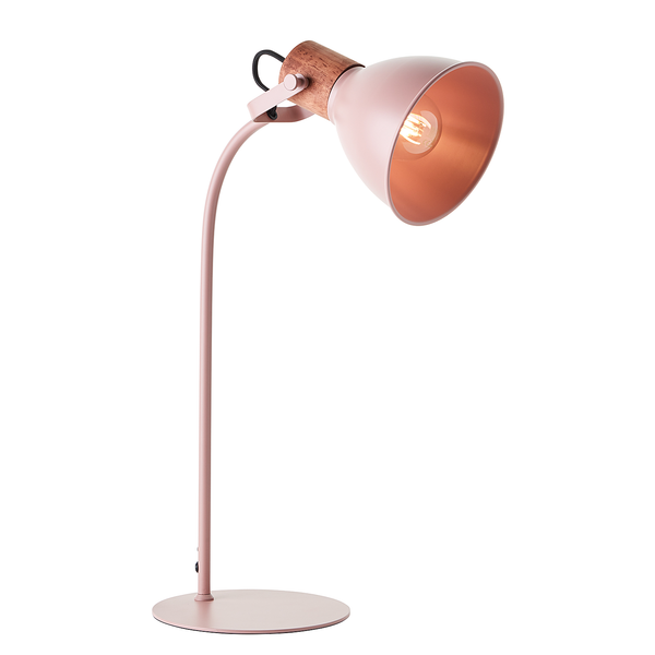Tischleuchte Erena - Eisen - 1-flammig - Rosa