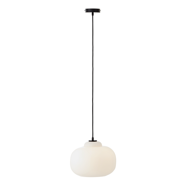 Pendelleuchte Blop - Farbglas / Eisen - 1-flammig - Weiß