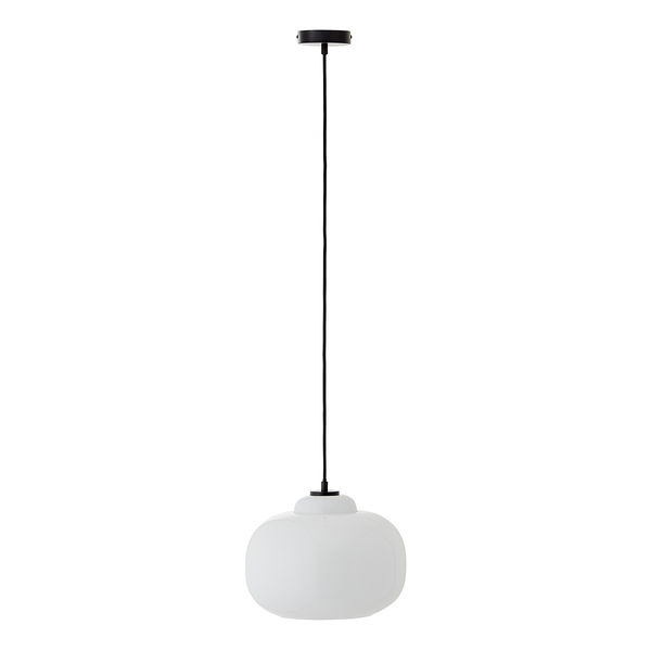 Pendelleuchte Blop - Farbglas / Eisen - 1-flammig - Weiß