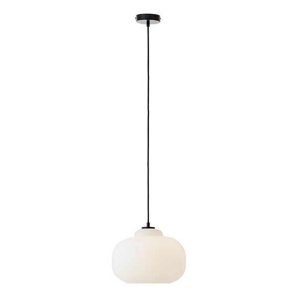 Pendelleuchte Blop - Farbglas / Eisen - 1-flammig - Weiß