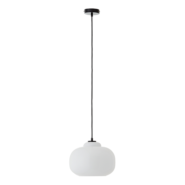 Pendelleuchte Blop - Farbglas / Eisen - 1-flammig - Weiß