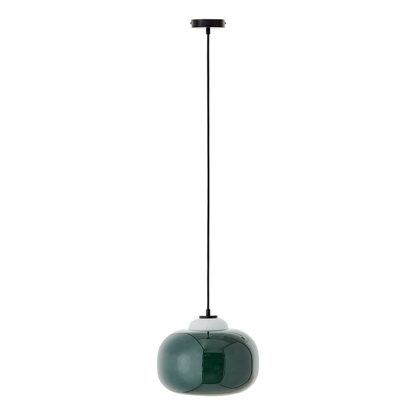 Pendelleuchte Blop - Farbglas / Eisen - 1-flammig - Grün