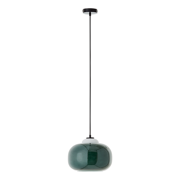 Pendelleuchte Blop - Farbglas / Eisen - 1-flammig - Grün