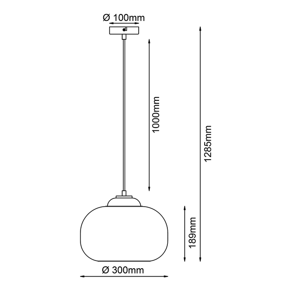 Pendelleuchte Blop - Farbglas / Eisen - 1-flammig - Grün
