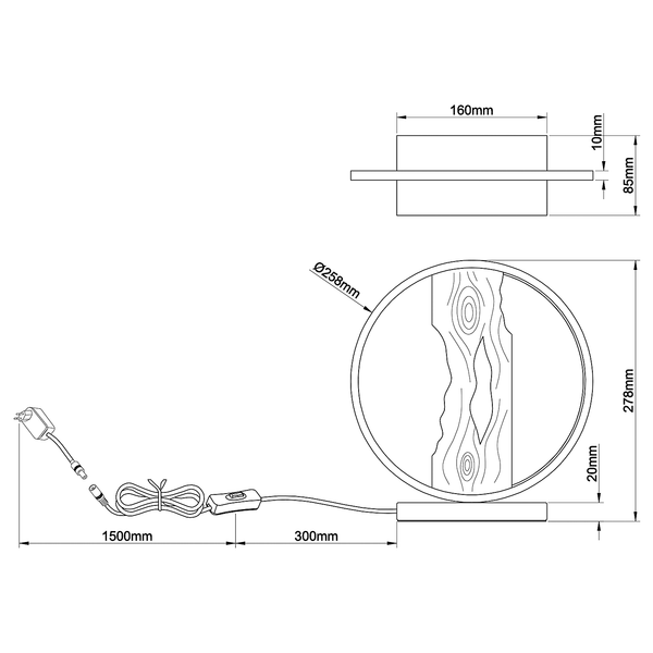 LED-Tischleuchte Chaumont II - Kunststoff / Aluminium - 1-flammig