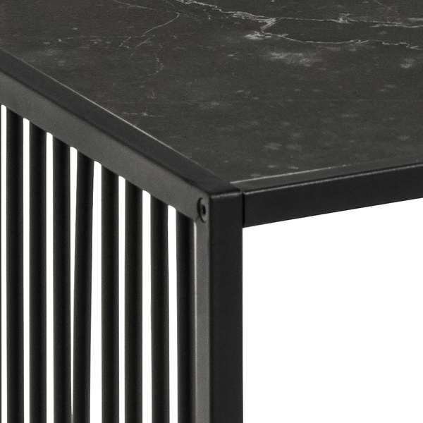 Couchtisch Mephisto 120 cm - Rauchglas / Metall - Schwarz
