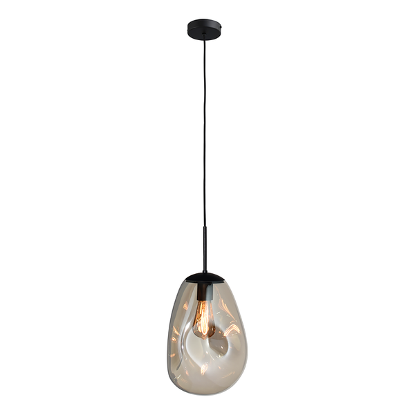 Pendelleuchte Lava - Stahl, pulverbeschichtet / Glas - 1-flammig