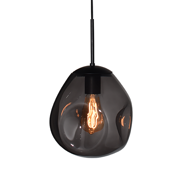 Pendelleuchte Lava - Stahl, pulverbeschichtet / Glas - 1-flammig
