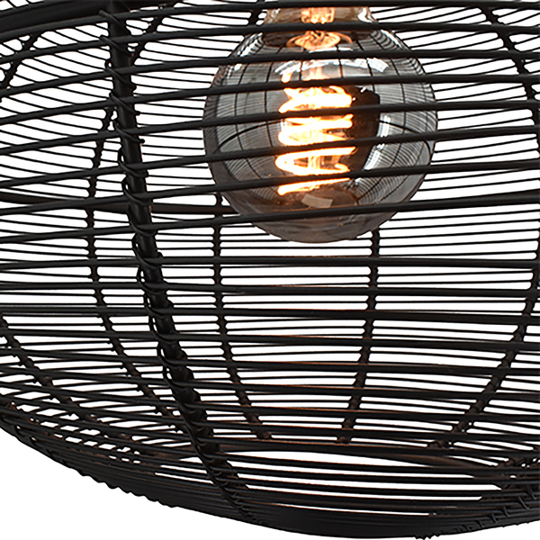 Deckenleuchte Alto - Stahl, pulverbeschichtet - 1-flammig - Schwarz - Durchmesser: 40 cm