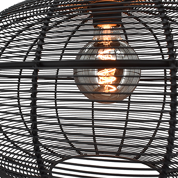 Deckenleuchte Alto - Stahl, pulverbeschichtet - 1-flammig - Schwarz - Durchmesser: 40 cm