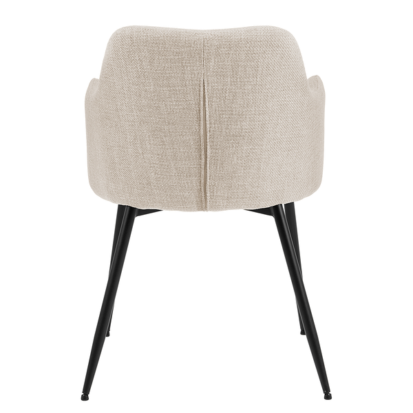 Armlehnenstuhl Rootsi 2er-Set - Strukturstoff Badia: Beige