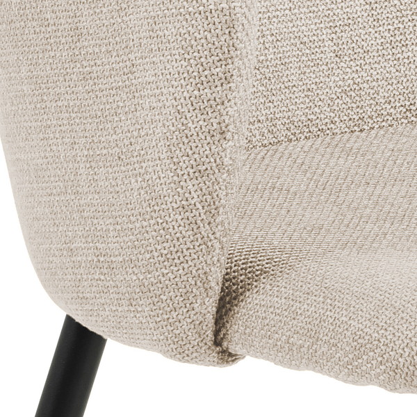 Armlehnenstuhl Rootsi 2er-Set - Strukturstoff Badia: Beige