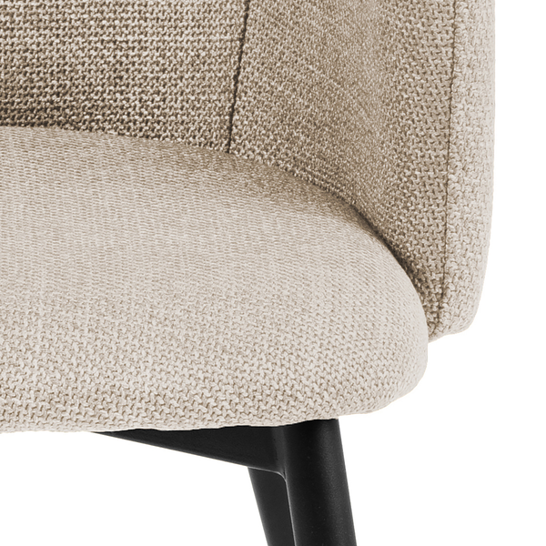 Armlehnenstuhl Rootsi 2er-Set - Strukturstoff Badia: Beige