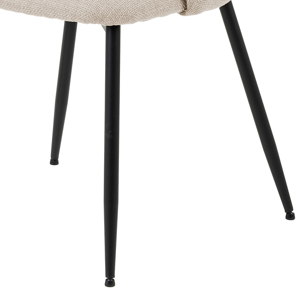 Armlehnenstuhl Rootsi 2er-Set - Strukturstoff Badia: Beige