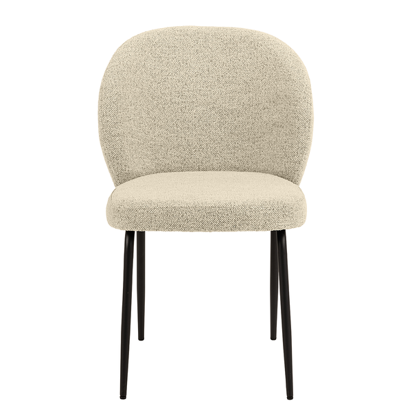 Polsterstuhl Carreras 2er-Set - Bouclé Stoff Moena: Creme