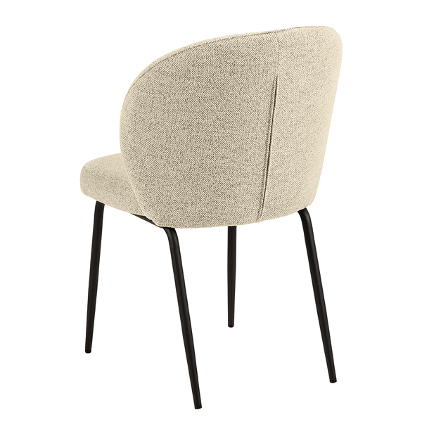 Polsterstuhl Carreras 2er-Set - Bouclé Stoff Moena: Creme