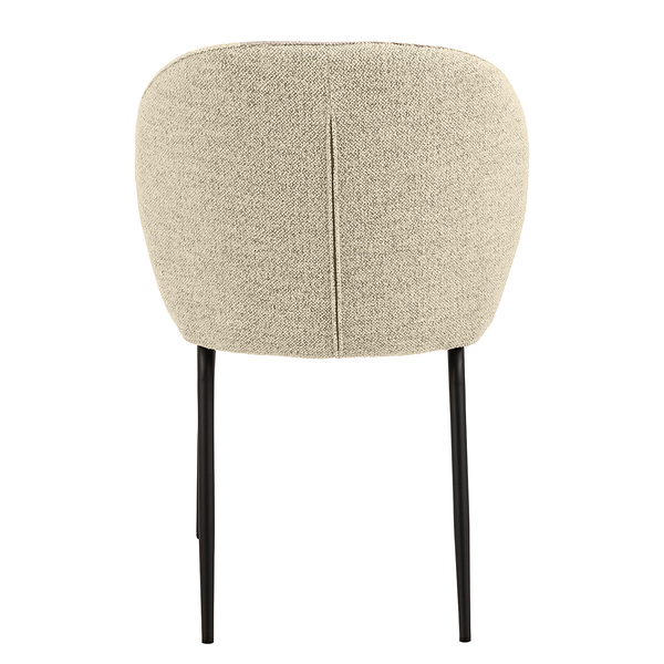 Polsterstuhl Carreras 2er-Set - Bouclé Stoff Moena: Creme