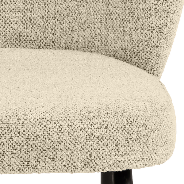 Polsterstuhl Carreras 2er-Set - Bouclé Stoff Moena: Creme