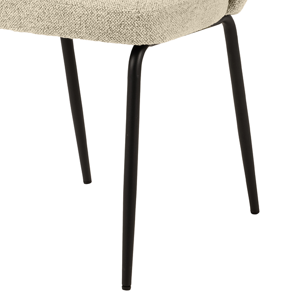 Polsterstuhl Carreras 2er-Set - Bouclé Stoff Moena: Creme