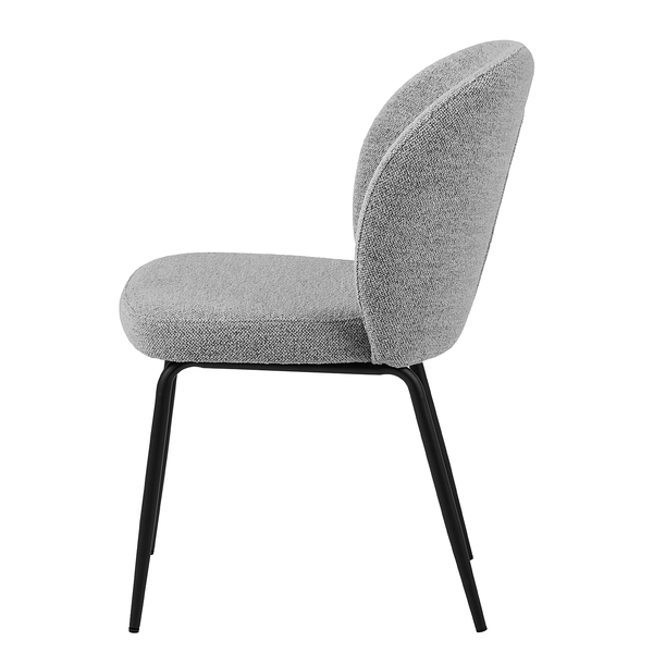 Polsterstuhl Carreras 2er-Set - Bouclé Stoff Moena: Grau
