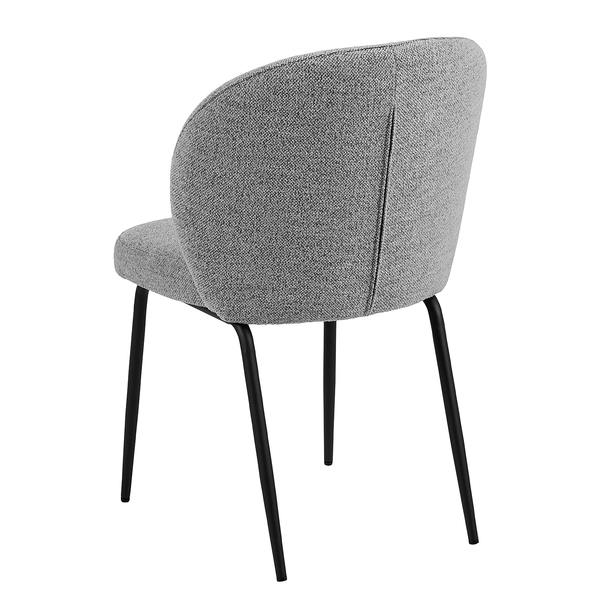 Polsterstuhl Carreras 2er-Set - Bouclé Stoff Moena: Grau