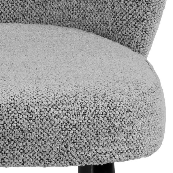 Polsterstuhl Carreras 2er-Set - Bouclé Stoff Moena: Grau