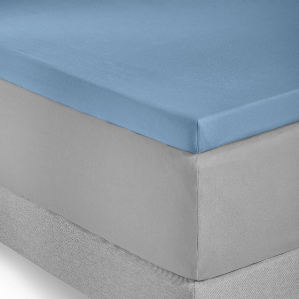 Spannbetttuch Vario-Stretch - Jersey - Blau - 200 x 200 cm
