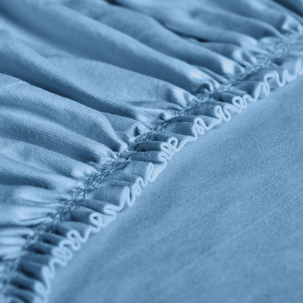 Spannbetttuch Vario-Stretch - Jersey - Blau - 200 x 200 cm