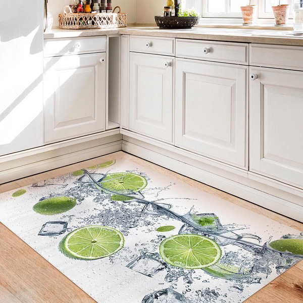 Vinylteppich Erfrischende Limette - Vinyl / Polyester - 150 x 100 cm