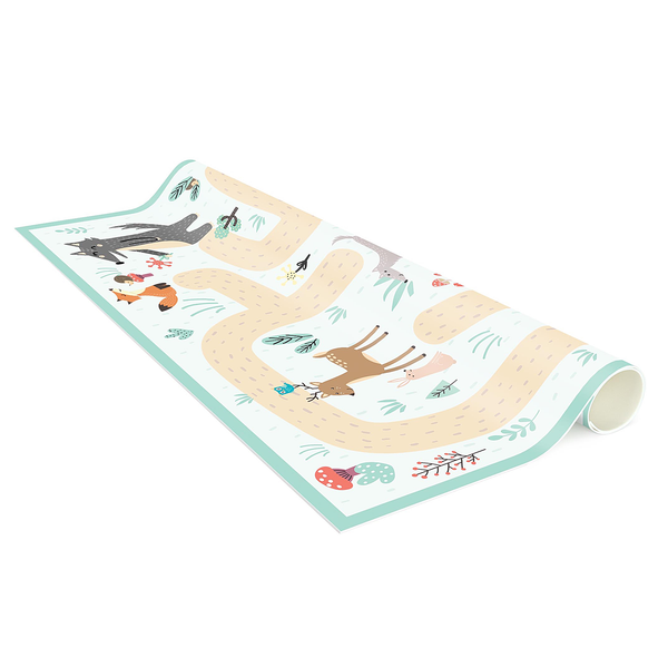 Vinylteppich Waldtiere - Vinyl / Polyester - 100 x 100 cm