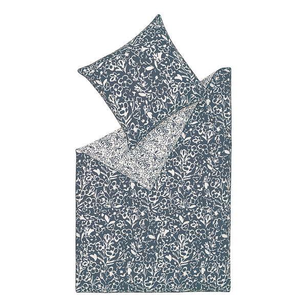 Bettwäsche Cleo - Baumwolle / Mako-Satin - Blau - 135 x 200 cm