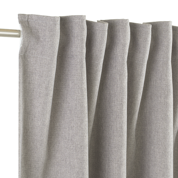 Schlaufenschal Harp Dimout - Polyester - 130 x 250 cm - Lichtgrau