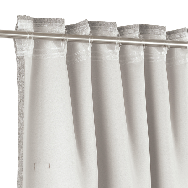Schlaufenschal Harp Dimout - Polyester - 130 x 250 cm - Lichtgrau