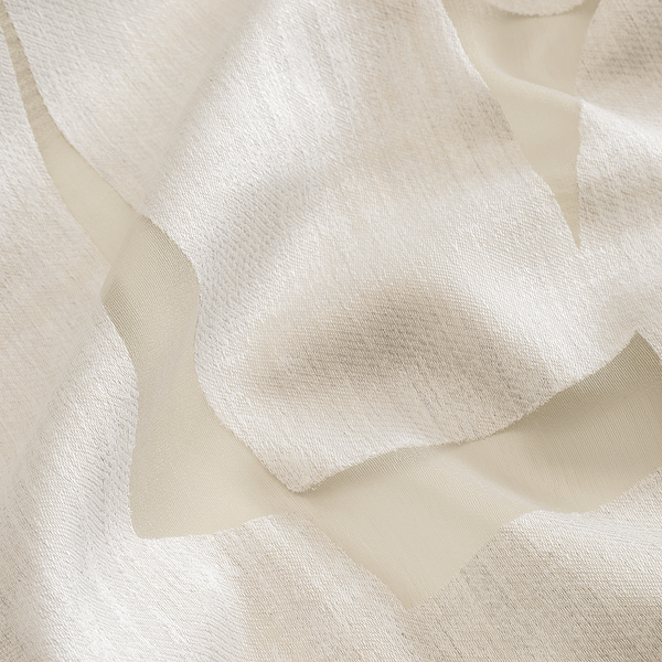 Schlaufenschal Deep - Baumwolle / Viskose / Polyester - Wollweiß - 125 x 250 cm