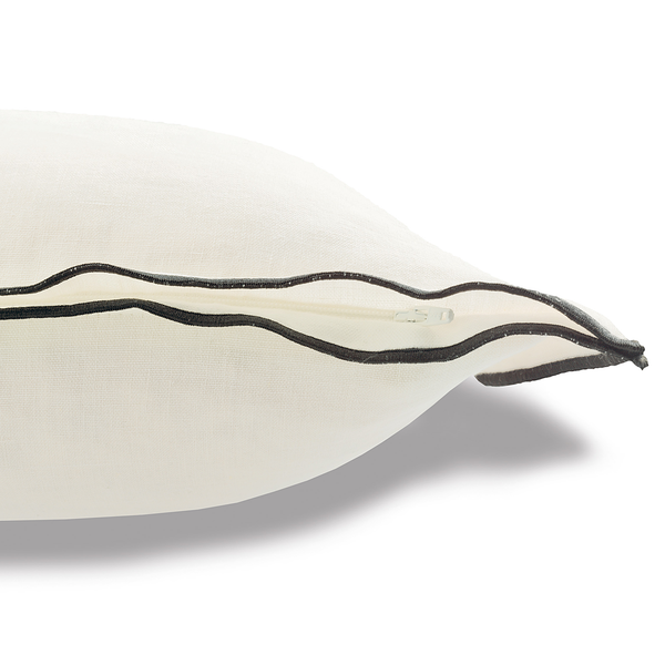 Kissenhülle Look - Leinen - 38 x 38 cm - Weiß